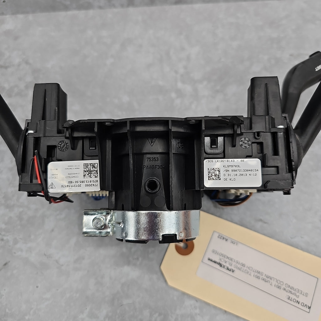 Porsche 991 Turbo 991 T/GT2RS BLACK STEERING COLUMN SWITCH 991613043501E0