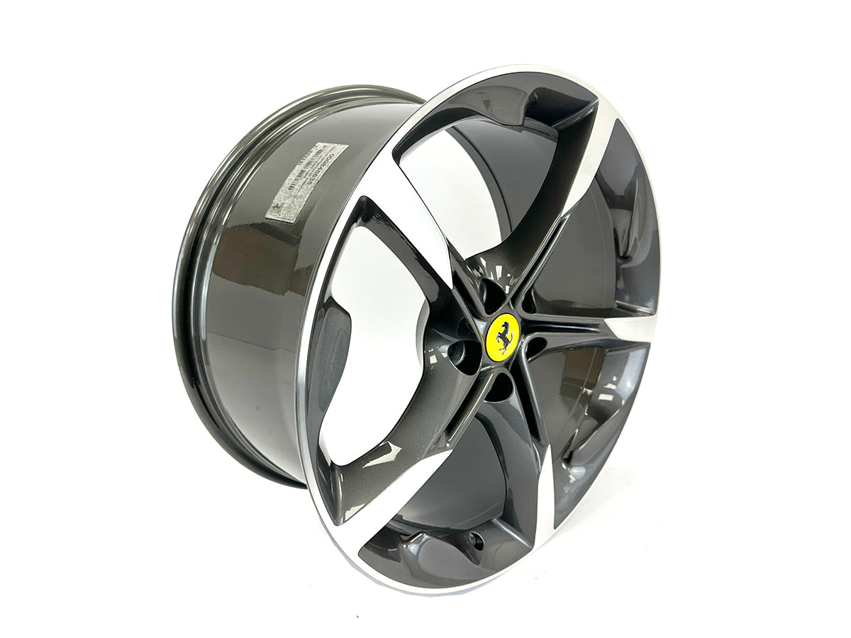 FERRARI SF90 FRONT RIGHT FORGED WHEEL CORSA GREY/ MACHINE FINISH