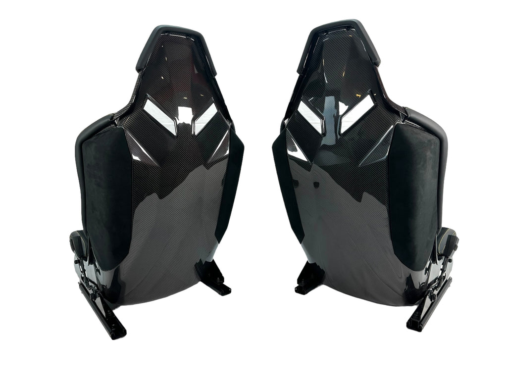 LAMBORGHINI HURACAN PERFORMANTE CARBON FIBRE BUCKET SEATS IN BLACK-YELLOW 4T0860007
