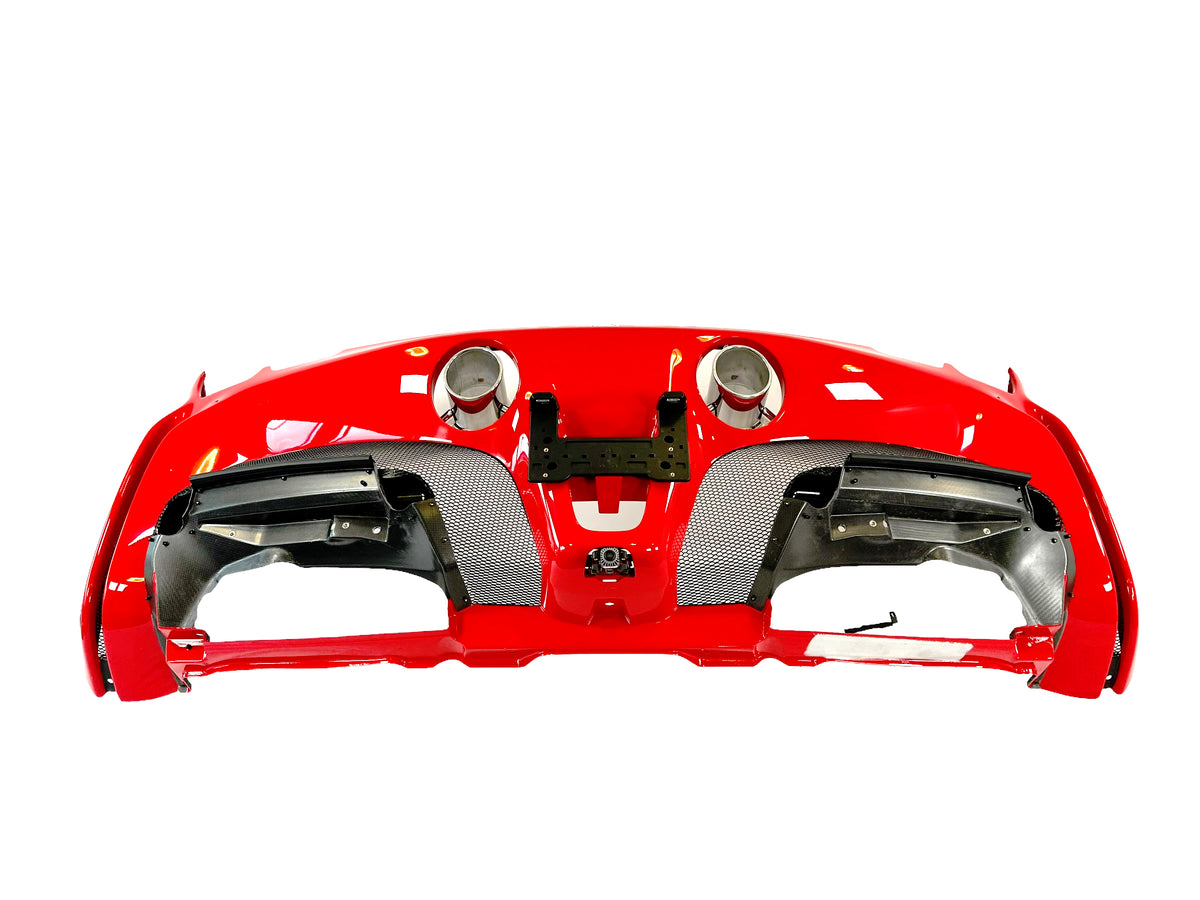 FERRARI SF90 STRADALE REAR BUMPER WITH GRILLS AND EXHAUST TIPS