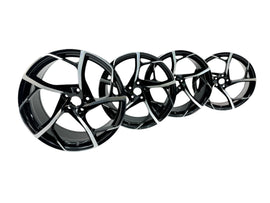 MCLAREN ELVA 5 TURBINE SPOKE MSO MACHINE/ BLACK ULTRA LIGHT WHEELS SET 25BA113SP