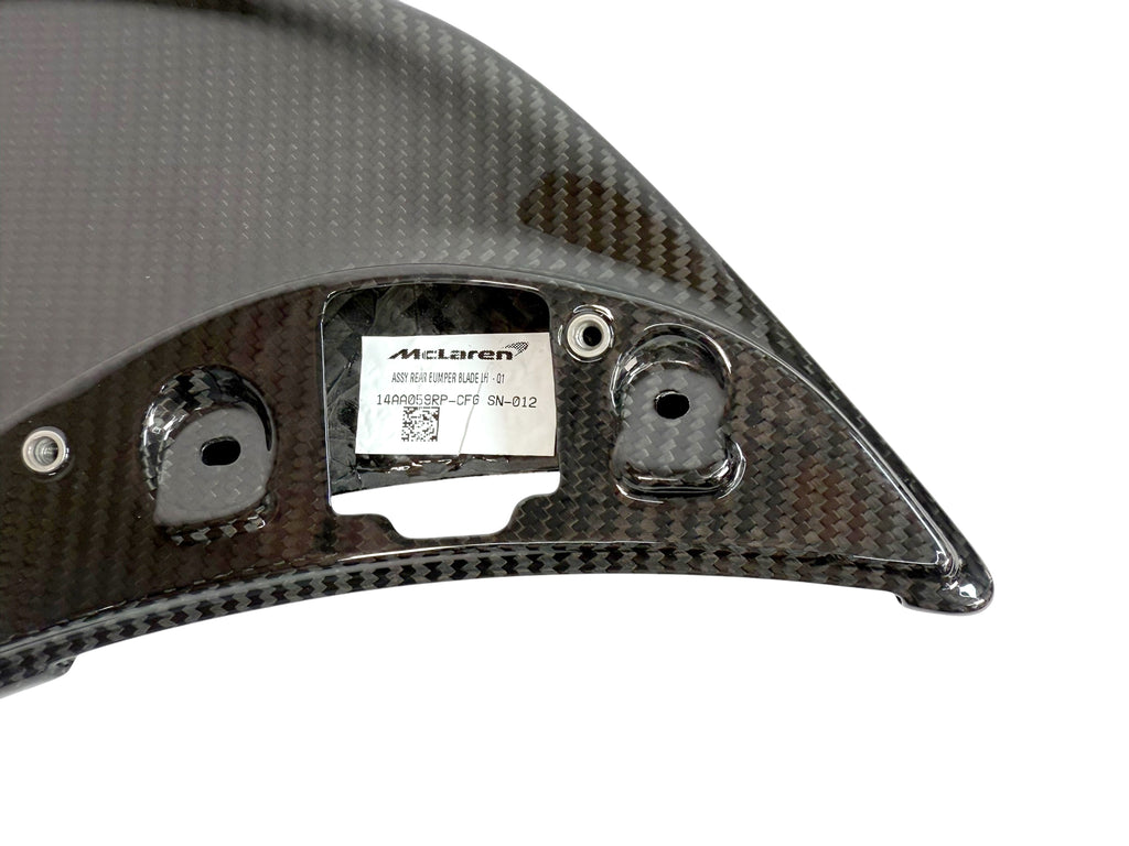 MCLAREN 765LT MSO CARBON REAR BUMPER LEFT SIDE BLADE 14AA059RP