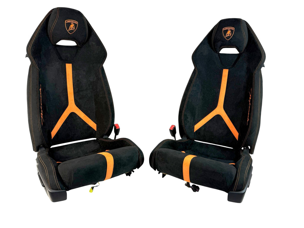 LAMBORGHINI HURACAN PERFORMANTE COMFORT SEATS BLACK/ ORANGE 4T0882011B/ 4T0882012B