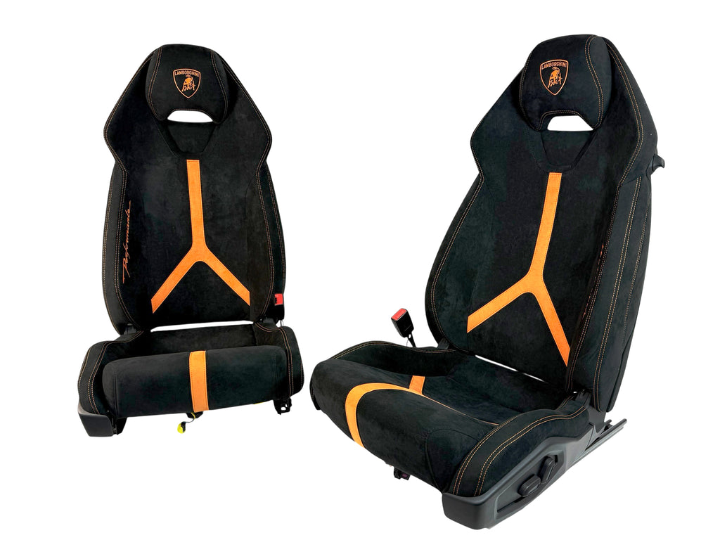 LAMBORGHINI HURACAN PERFORMANTE COMFORT SEATS BLACK/ ORANGE 4T0882011B/ 4T0882012B