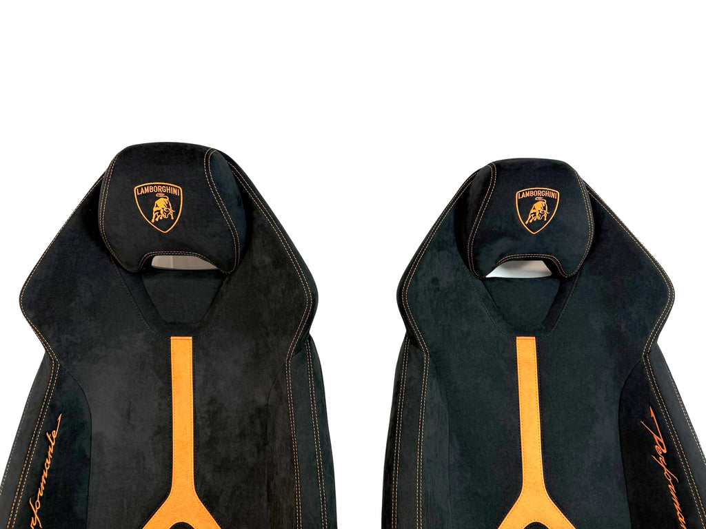 LAMBORGHINI HURACAN PERFORMANTE COMFORT SEATS BLACK/ ORANGE 4T0882011B/ 4T0882012B