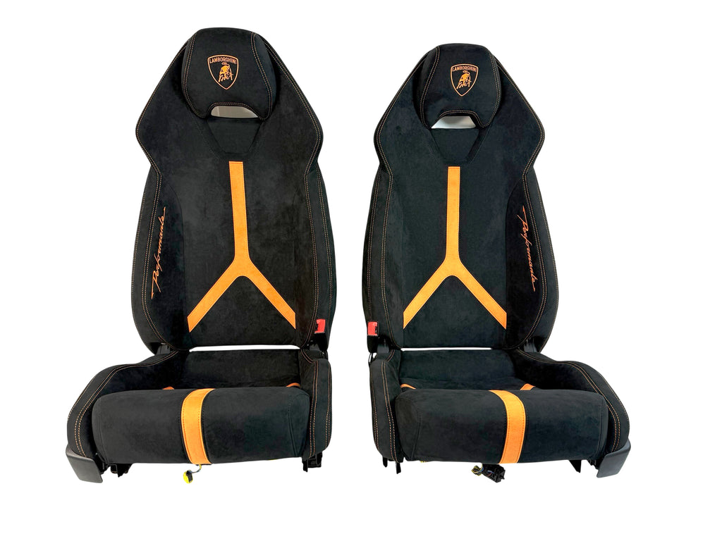 LAMBORGHINI HURACAN PERFORMANTE COMFORT SEATS BLACK/ ORANGE 4T0882011B/ 4T0882012B