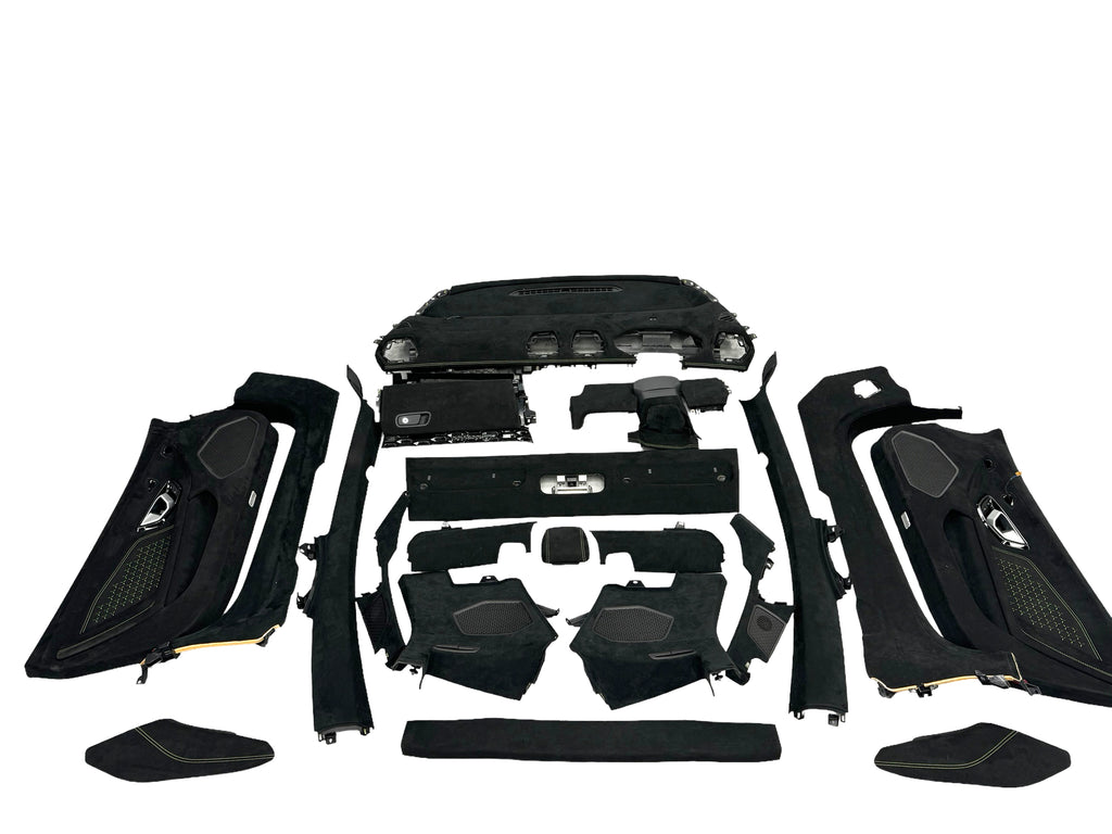 HURACAN PERFORMANTE ALCANTARA INTERIOR KIT - BLACK/ GREEN STITCHING