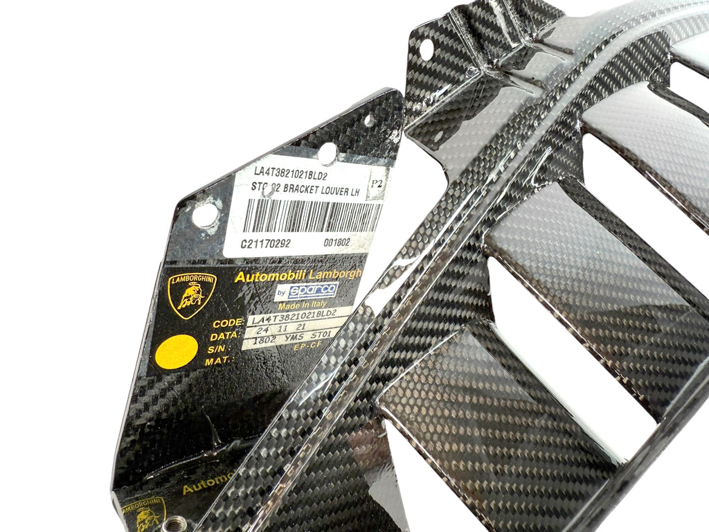 LAMBORGHINI HURACAN STO LEFT CARBON LOUVRED GRILL 4T3821021A