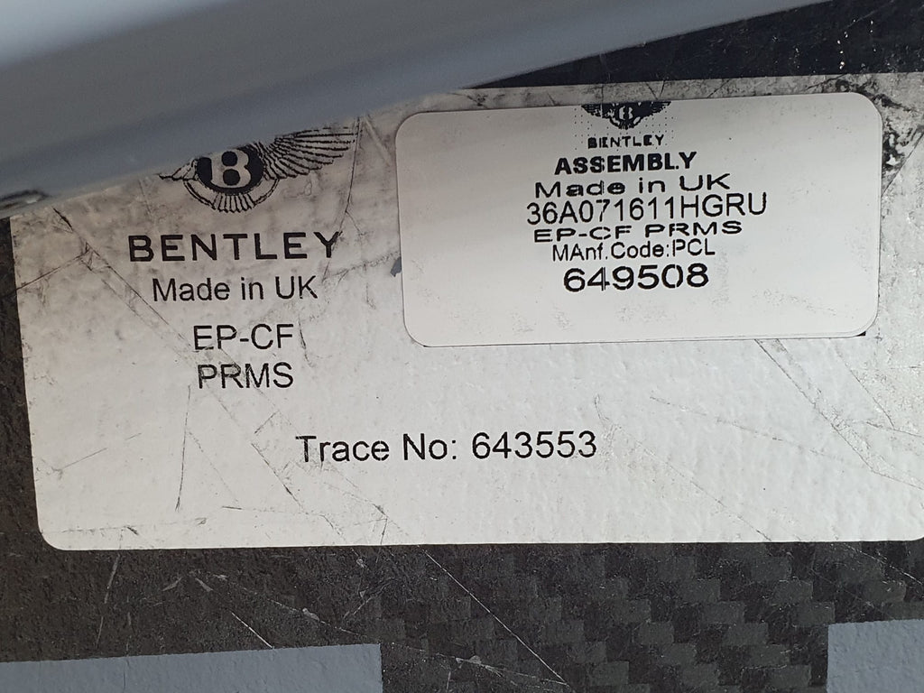 BENTLEY BENTAYGA MULLINER REAR DIFFUSER SPOILER CARBON FIBRE PRIMED 36A071611HGRU
