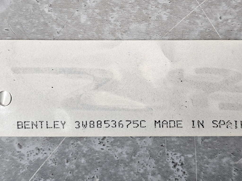 BENTLEY GT GTC V8S FENDER SILVER BADGE LABEL 3W8853675C