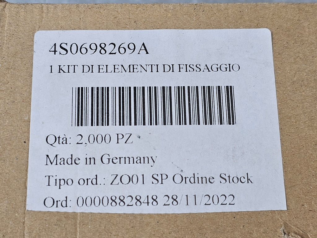 LAMBORGHINI HURACAN PAD FITTING KIT 4S0698269A