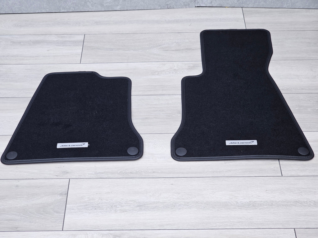 MCLAREN  MP4-12C 650S 675LT  LHD BLACK FLOOR INTERIOR MATS CARPETS 11N3639CP
