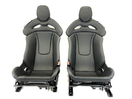 MCLAREN ELVA CARBON RACING BUCKET SEATS PAIR - BLACK LEATHER