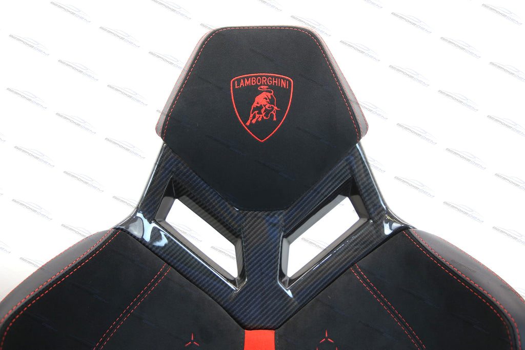 LAMBORGHINI HURACAN PERFORMANTE CARBON FIBRE BUCKET SEATS IN BLACK-RED