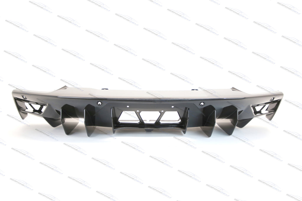 LAMBORGHINI AVENTADOR SVJ CARBON FIBRE REAR DIFFUSER WITH PARKING SENSORS