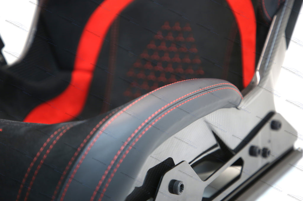 LAMBORGHINI HURACAN PERFORMANTE CARBON FIBRE BUCKET SEATS IN BLACK-RED