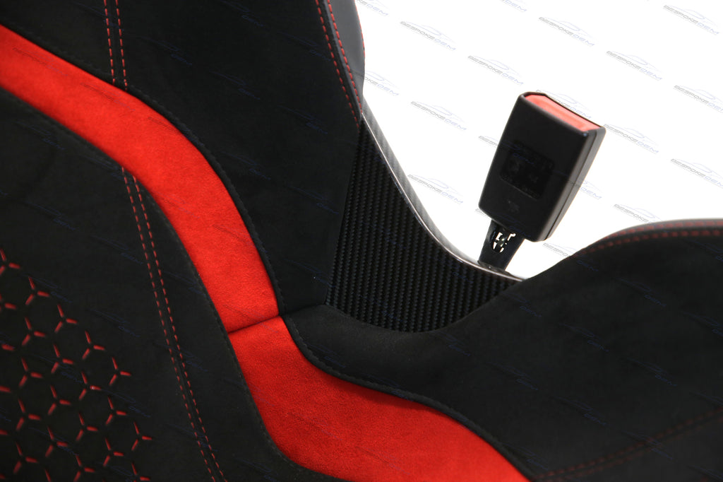 LAMBORGHINI HURACAN PERFORMANTE CARBON FIBRE BUCKET SEATS IN BLACK-RED