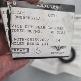 BENTLEY CONTINENTAL CALIPAR REPAIR KIT 3W0698671A