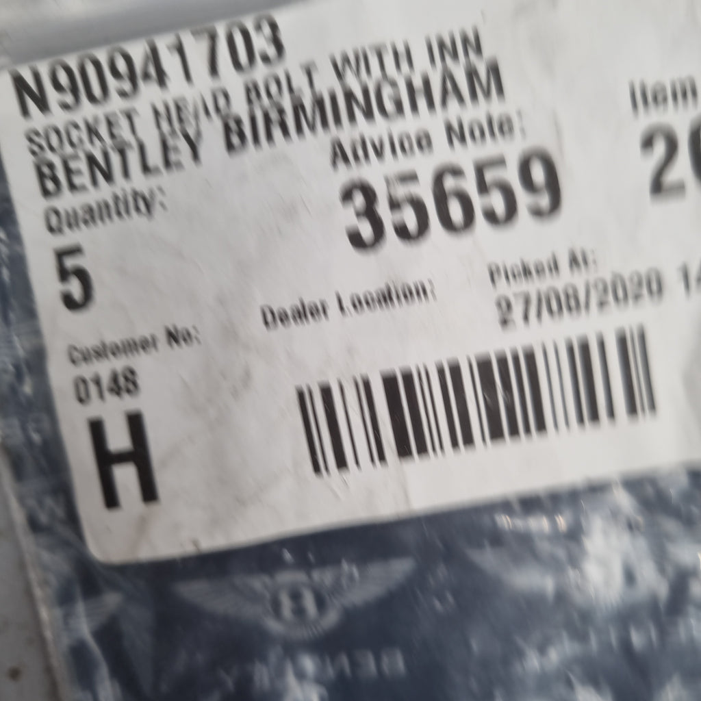 BENTLEY SOCKET HEAD BOLT  N90941703