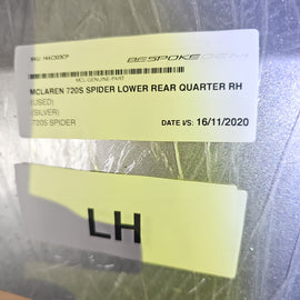 MCLAREN 720S REAR LOWER QUARTER PANEL (LEFT SIDE) 14AC323CP