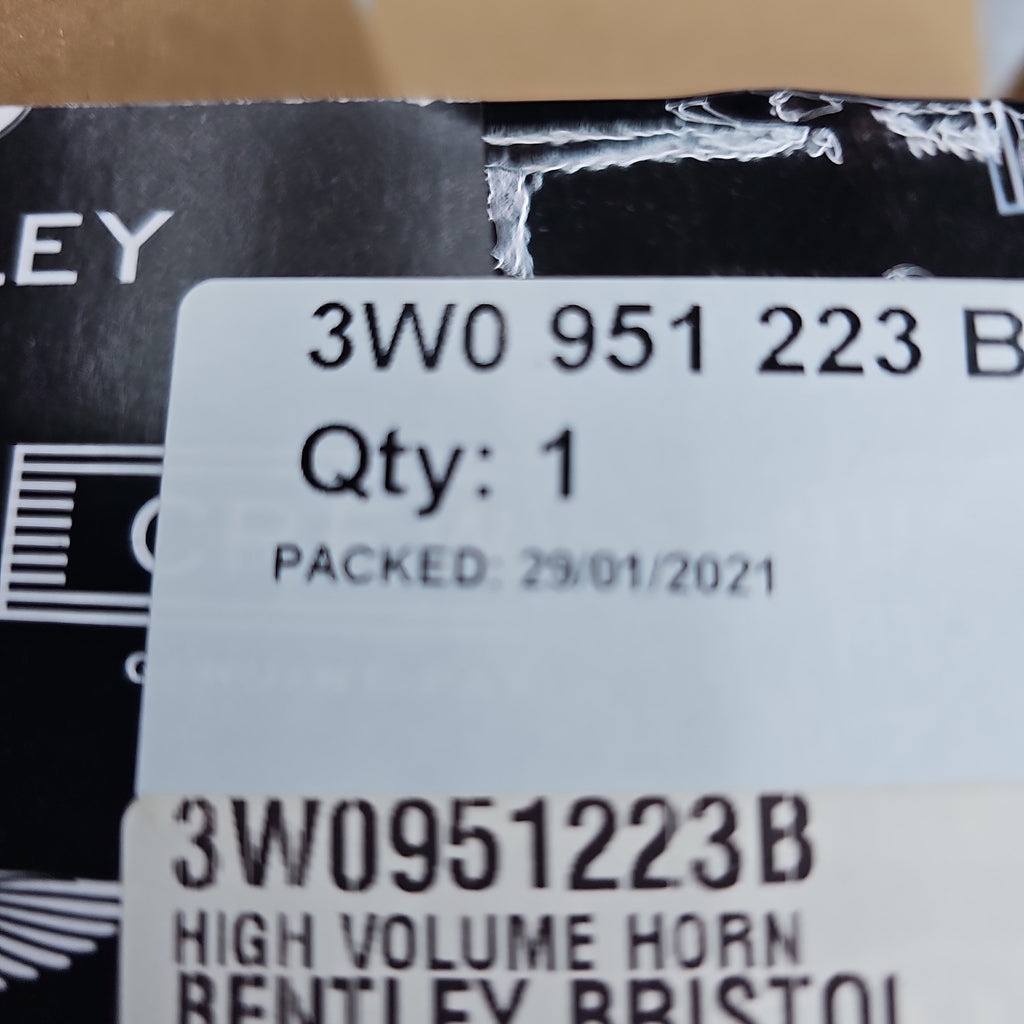 BENTLEY HIGH VOLUME HORN 3W0951223B