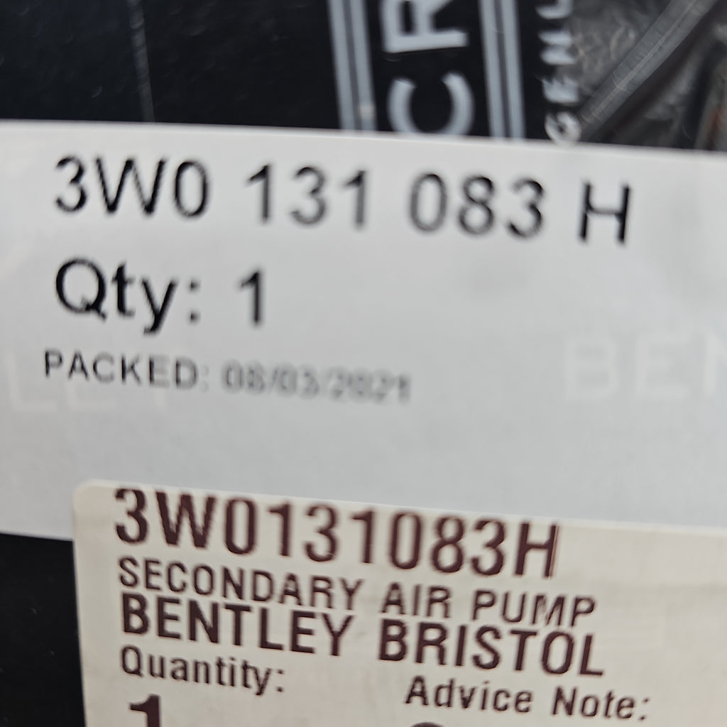 BENTLEY SECONDARY AIR PUMP 3W0131083H
