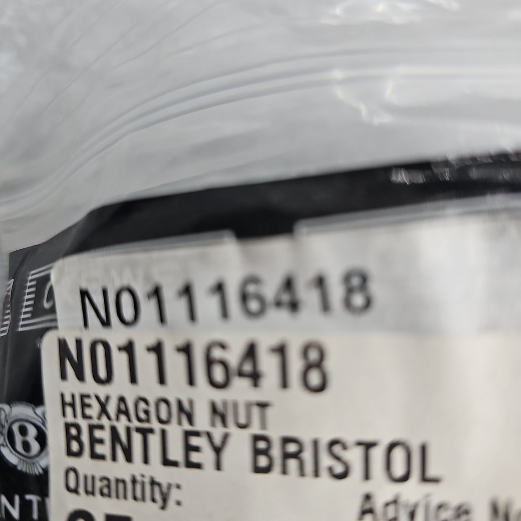 BENTLEY HEXAGON NUT N01116418
