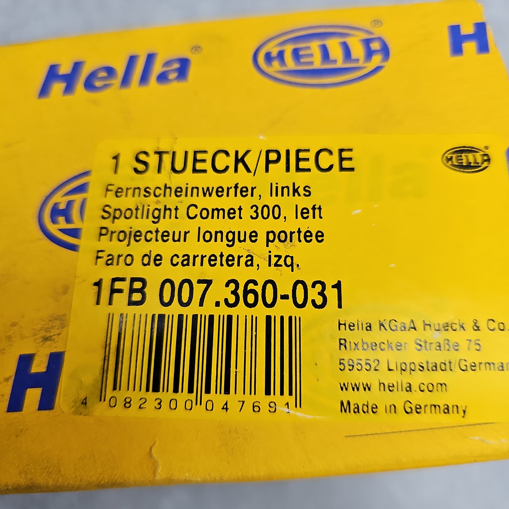 HELLA Spotlight Left, H3, Black, White, Halogen, with high beam  1FB 007 360-031