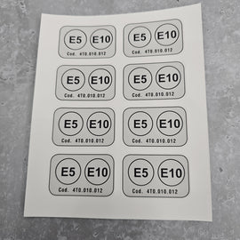 LAMBORGHINI 8 PC ETHANOL STICKERS 4ML010003