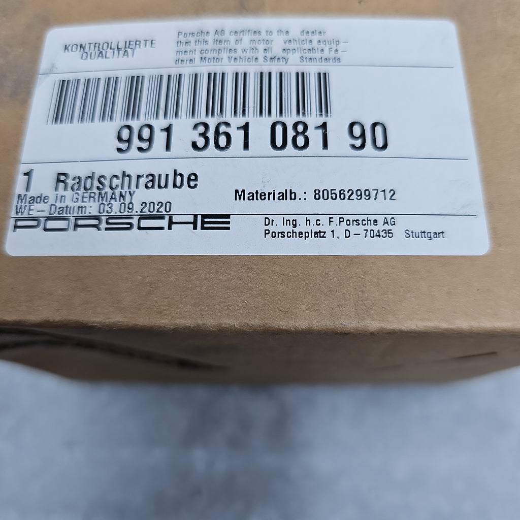PORSCHE 991 CENTRE LOCK BOLT *USED*  991361108190