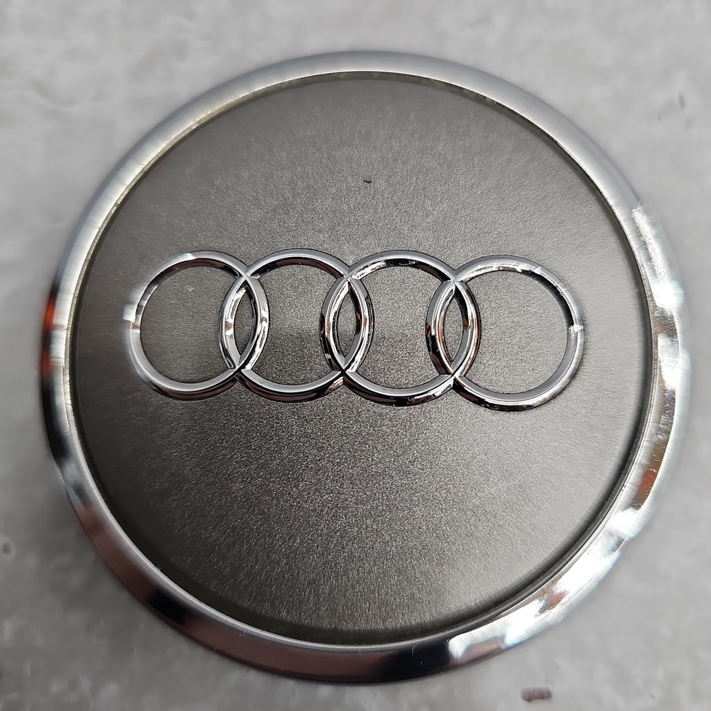 AUDI ALLOY WHEEL SILVER GREY CENTER HUB CAP LOGO 69MM 8T0601170A