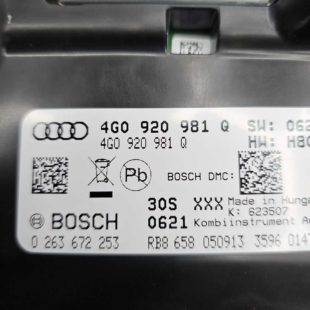 AUDI RS6 MPH SPEEDOMETER UNIT 4G0920931Q