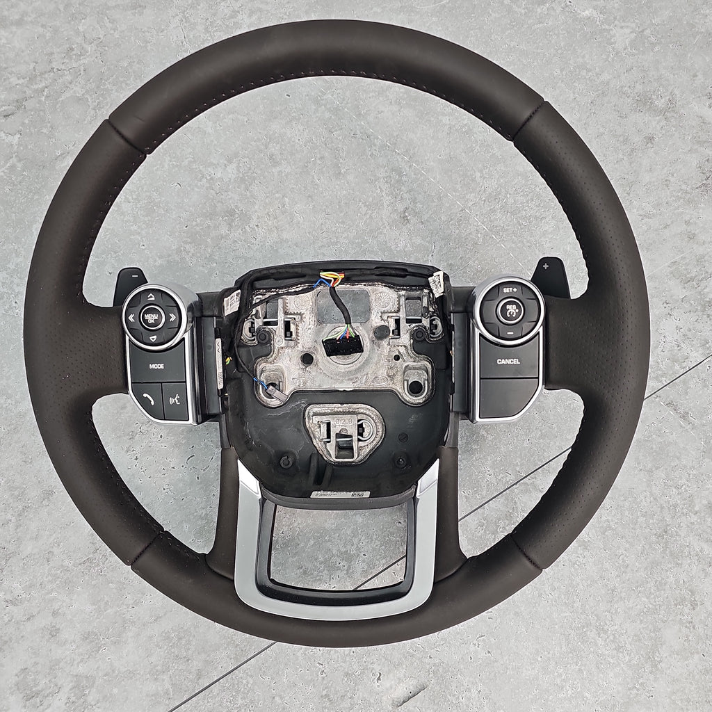 Steering Wheel Space Rover RANGE ROVER SPORT BROWN LEATHER STEERING WHEEL WITH RRS PADDLE SHIFTER ...