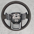Load image into Gallery viewer, RANGE ROVER SPORT BROWN LEATHER STEERING WHEEL WITH RRS PADDLE SHIFTERS FK623F563EA