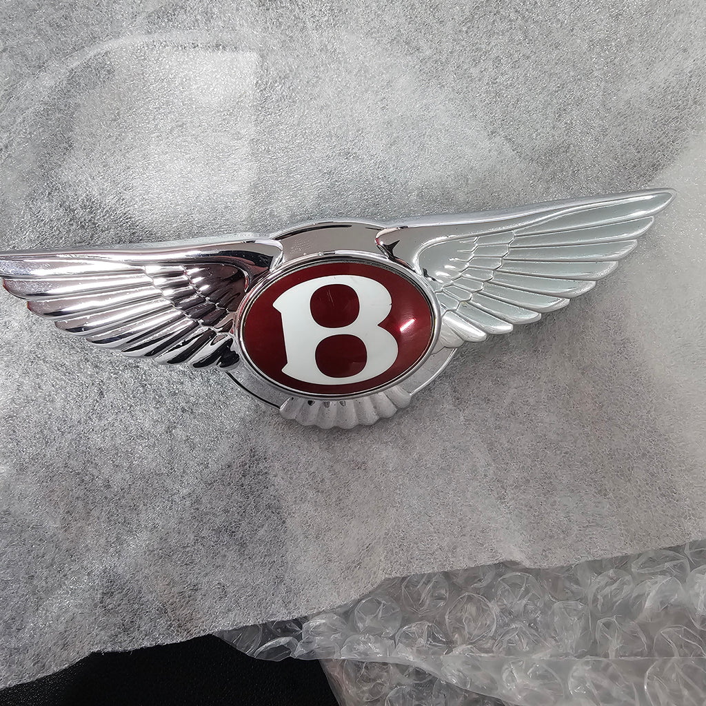 Bentley Grill Badge Emblem Flying Spur Wings Original Chrome 3W8853383