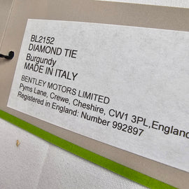 BENTLEY Official Diamond Tie Burgundy BL2152