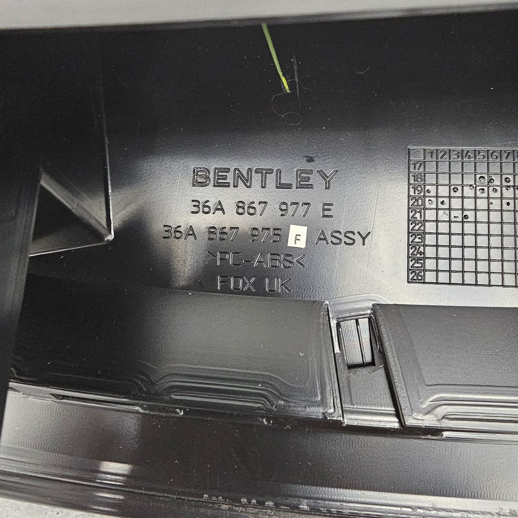 BENTLEY REAR LID TRIM PANEL BLACK 36A867975F