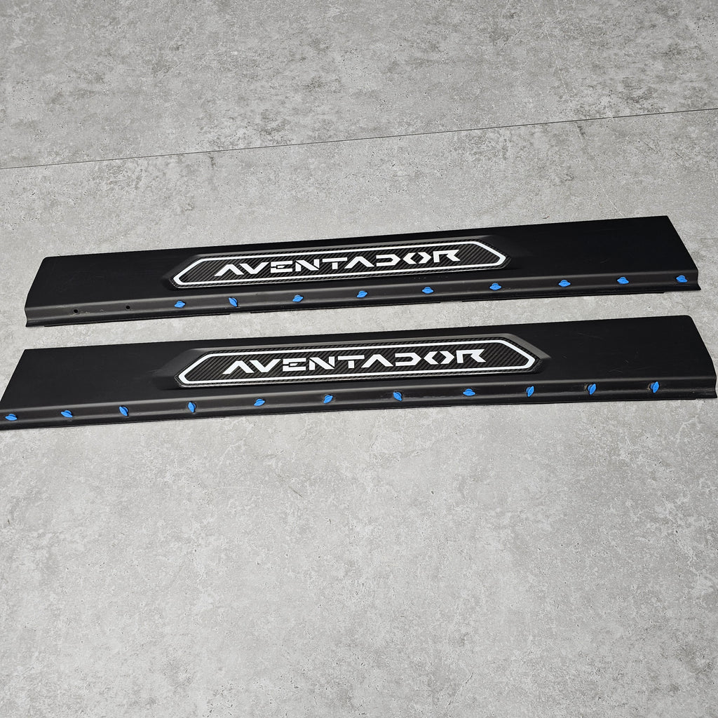 LAMBORGHINI AVENTADOR LP700 720 LEFT & RIGHT SCUFF PLATE DOOR SILL CARBON UPGRADE 470853491B / 470853492B