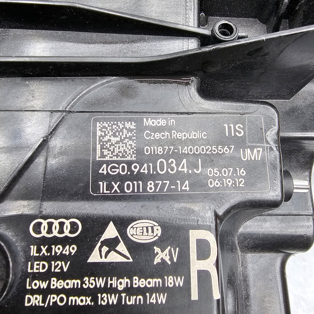 AUDI A6/ RS6 LED HEADLIGHT RIGHT 4G0941034J
