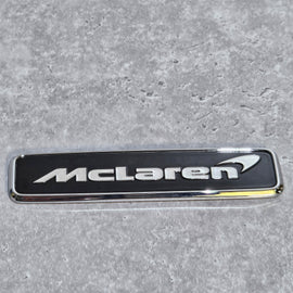 MCLAREN EMBLEM BONNET BADGE EMBLEM BLACK/SILVER
