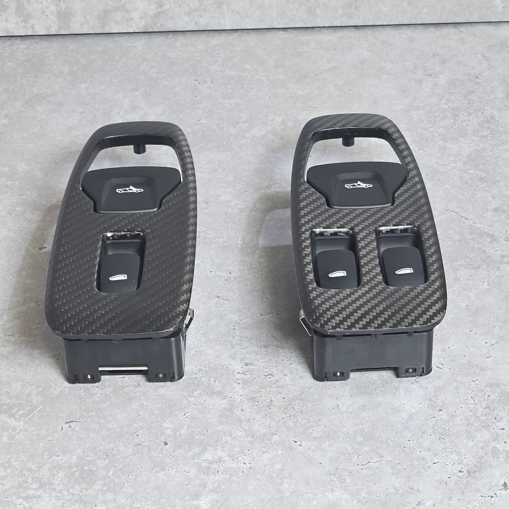 MCLAREN 570S/ 600LT DRIVER / PASSENGER DOOR SWITCH PACK SET - CARBON 13M0435CP / 13M0436CP