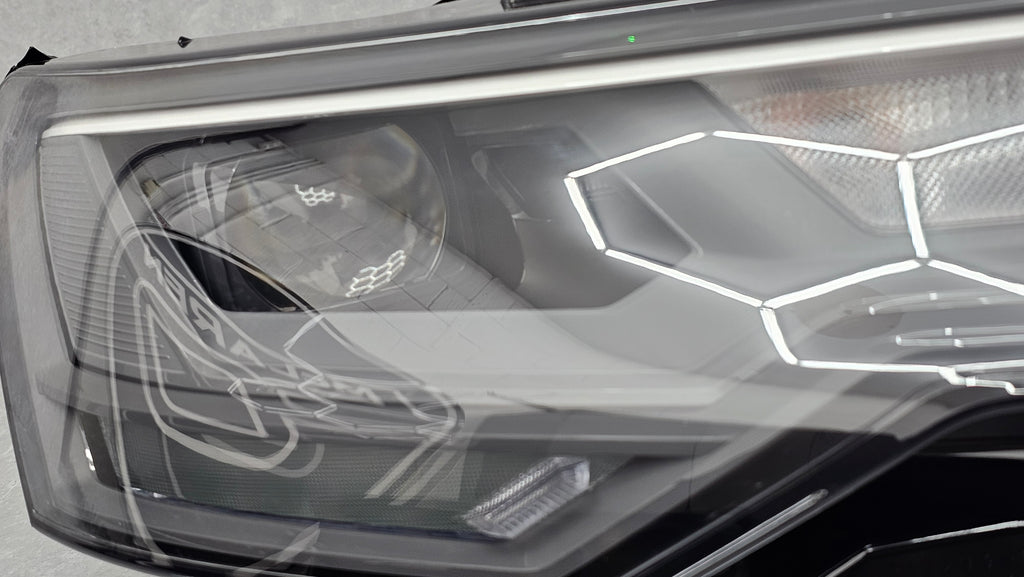 AUDI A6 HEADLIGHT C7 SALOON 2011-2015 CHROME INNER HEADLAMP RIGHT SIDE 4K0941034A