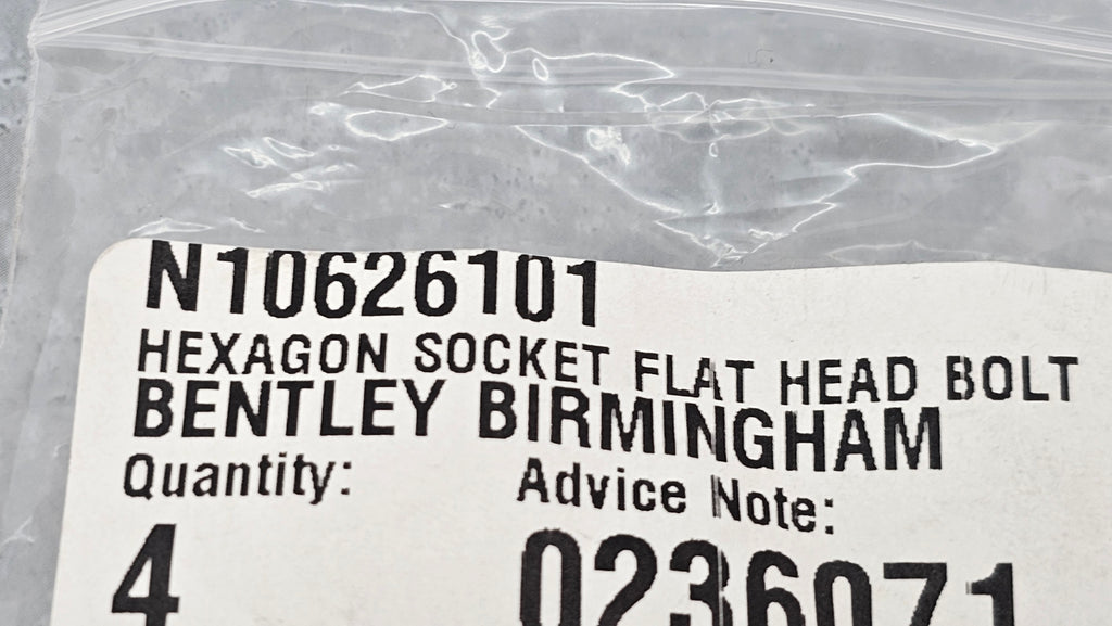 BENTLEY HEXAGON SOCKET FLAT HEAD BOLT N10626101
