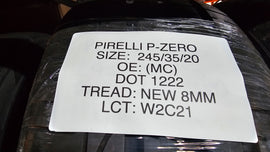 PIRELLI P-ZERO 245/35/20 (MC) DOT 1222 TREAD: NEW 8MM