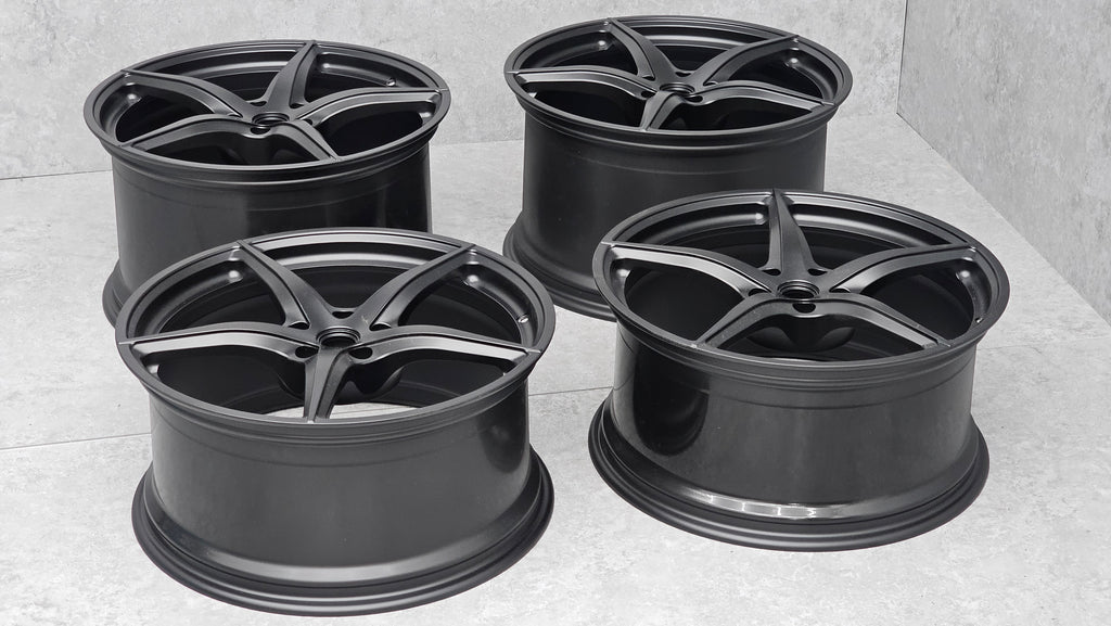 FERRARI F12 20" LA-FERRARI STYLE FORGED 5-SPOKE WHEELS SET - MATTE BLACK 70003285
