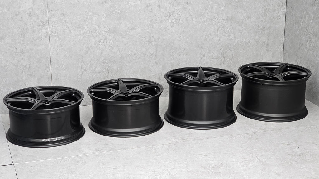 FERRARI F12 20" LA-FERRARI STYLE FORGED 5-SPOKE WHEELS SET - MATTE BLACK 70003285