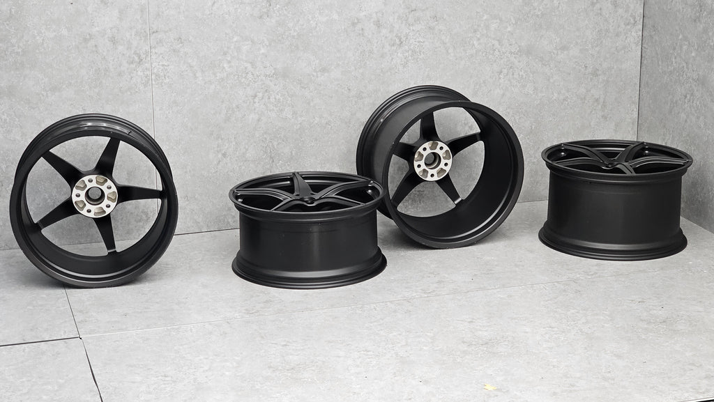 FERRARI F12 20" LA-FERRARI STYLE FORGED 5-SPOKE WHEELS SET - MATTE BLACK 70003285