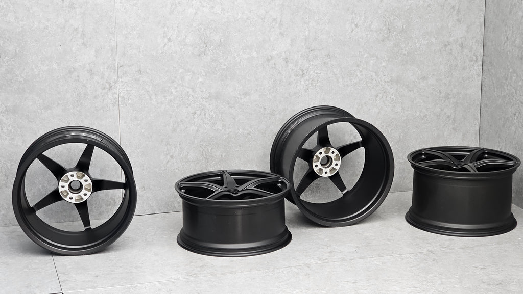 FERRARI F12 20" LA-FERRARI STYLE FORGED 5-SPOKE WHEELS SET - MATTE BLACK 70003285