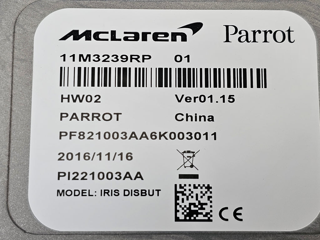 MCLAREN 675LT IRIS PARROT MULTI FUNCTION DISPLAY SCREEN 11M3239RP