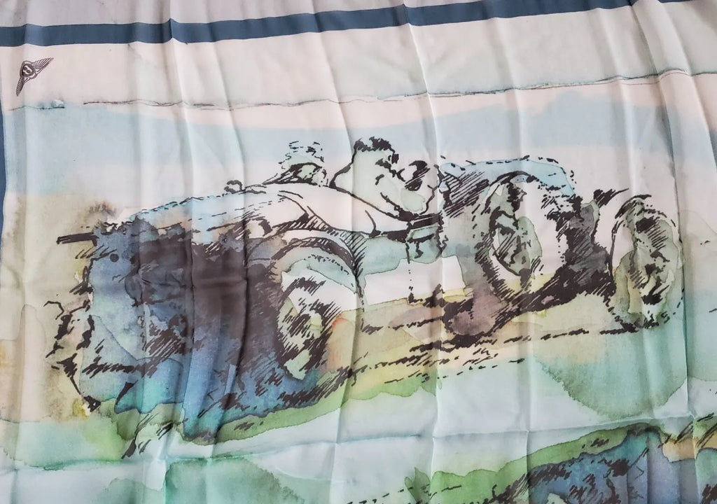BENTLEY WATERCOLOUR SCARF BLUE BBL2122